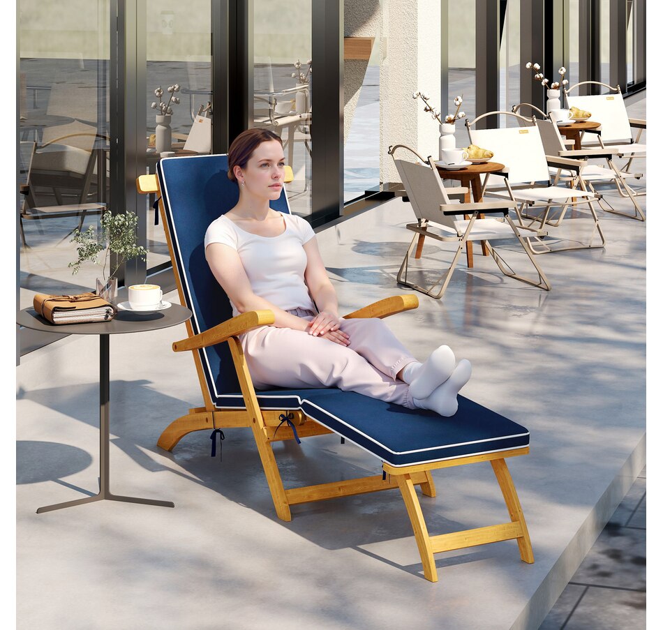 Image 964610_ALTMORE1.jpg, Product 964-610 / Price $164.99 - $169.99, Outsunny Outdoor Lounge Chair, Acacia Wood Folding Recliner from Outsunny on TSC.ca's Home & Garden department