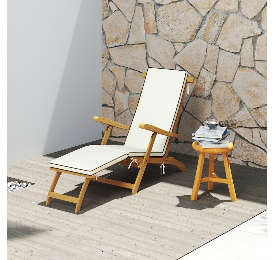 Image 964610_ALTMORE15.jpg, Product 964-610 / Price $164.99 - $169.99, Outsunny Outdoor Lounge Chair, Acacia Wood Folding Recliner from Outsunny on TSC.ca's Home & Garden department