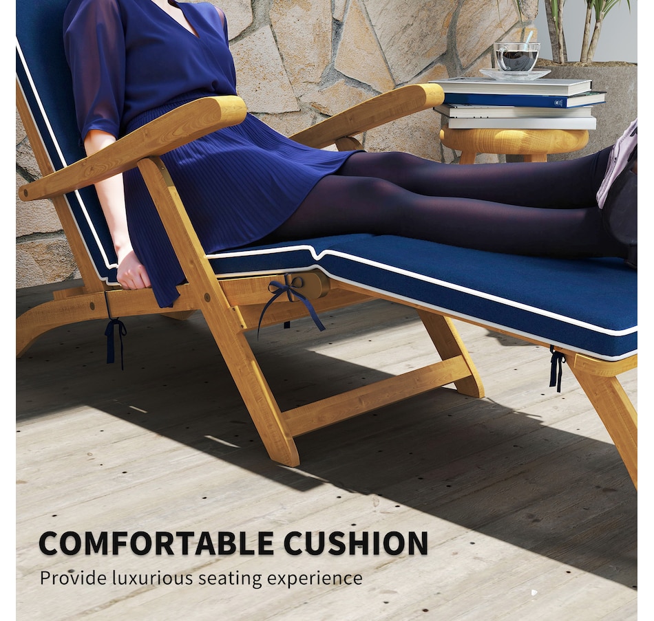 Image 964610_ALTMORE6.jpg, Product 964-610 / Price $164.99 - $169.99, Outsunny Outdoor Lounge Chair, Acacia Wood Folding Recliner from Outsunny on TSC.ca's Home & Garden department