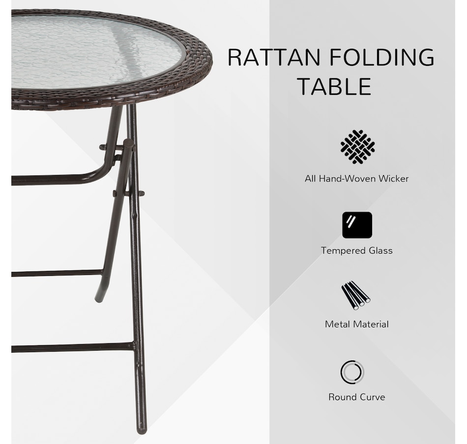 Image 964611_ALTMORE11.jpg, Product 964-611 / Price $84.99, Outsunny 26.8" Dia Folding Round Table from Outsunny on TSC.ca's Home & Garden department