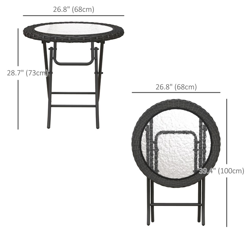 Image 964611_ALTMORE2.jpg, Product 964-611 / Price $84.99, Outsunny 26.8" Dia Folding Round Table from Outsunny on TSC.ca's Home & Garden department