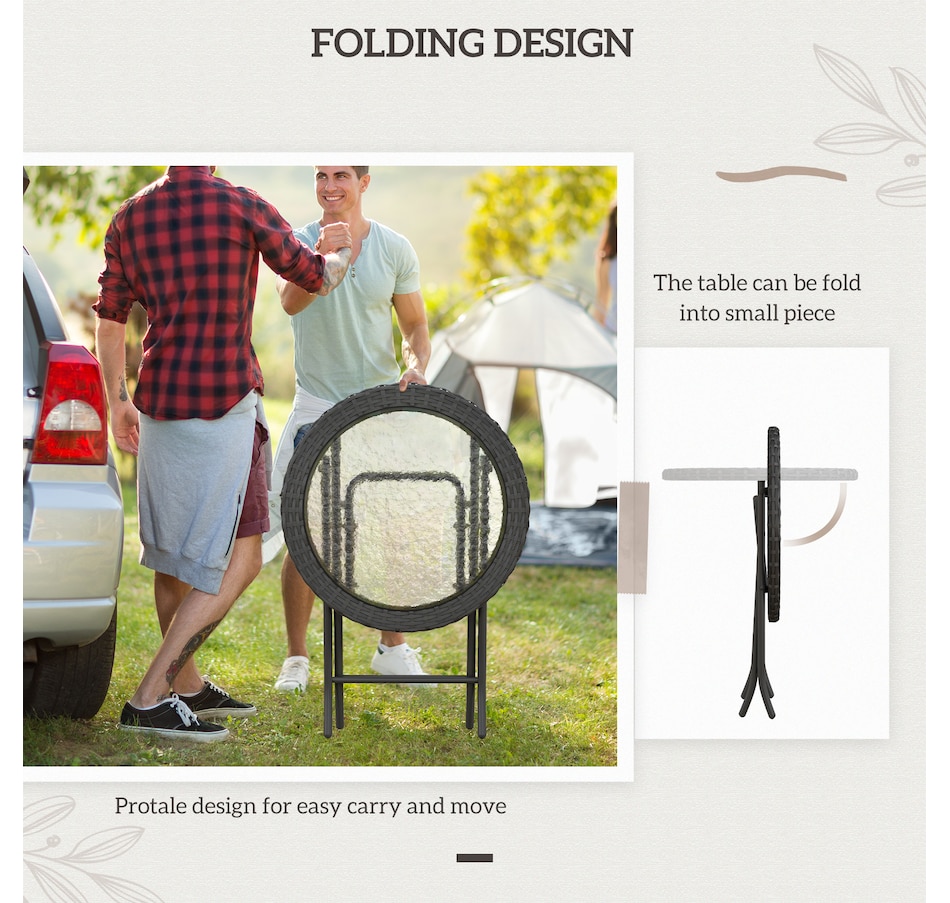 Image 964611_ALTMORE4.jpg, Product 964-611 / Price $84.99, Outsunny 26.8" Dia Folding Round Table from Outsunny on TSC.ca's Home & Garden department