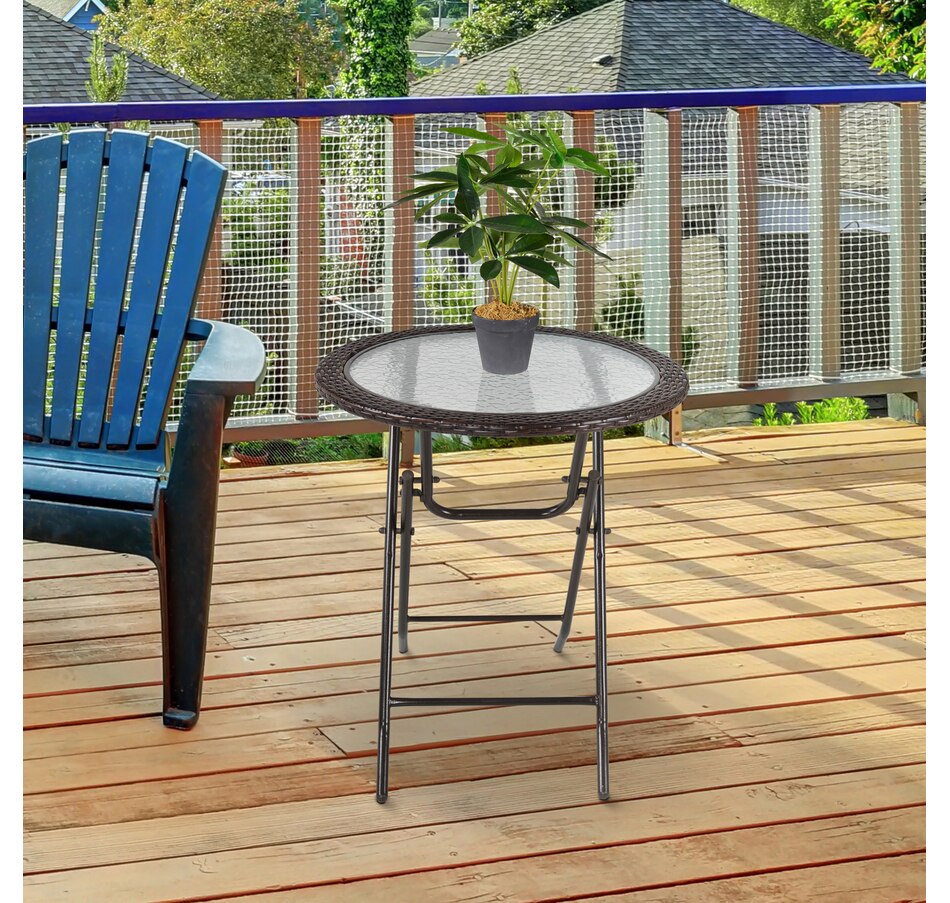Image 964611_ALTMORE9.jpg, Product 964-611 / Price $84.99, Outsunny 26.8" Dia Folding Round Table from Outsunny on TSC.ca's Home & Garden department