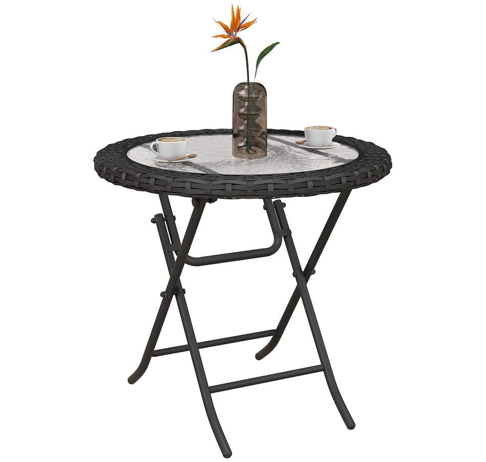 Image 964611_ST01.jpg, Product 964-611 / Price $84.99, Outsunny 26.8" Dia Folding Round Table from Outsunny on TSC.ca's Home & Garden department