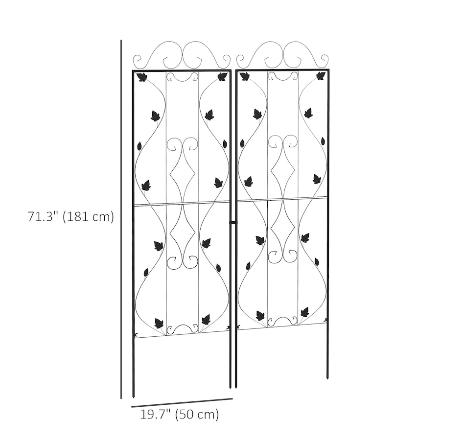 Image 964617_ALTMORE2.jpg, Product 964-617 / Price $83.99, Outsunny 2 Pcs Garden Trellis for Climbing Plants from Outsunny on TSC.ca's Home & Garden department