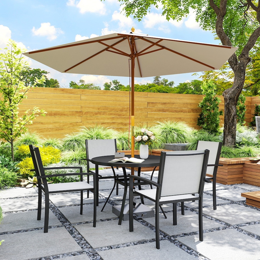 Image 964621_ALTMORE7.jpg, Product 964-621 / Price $365.99, Outsunny 5 Piece Outdoor Dining Set with Round Table and 4 Stackable Chairs from Outsunny on TSC.ca's Home & Garden department