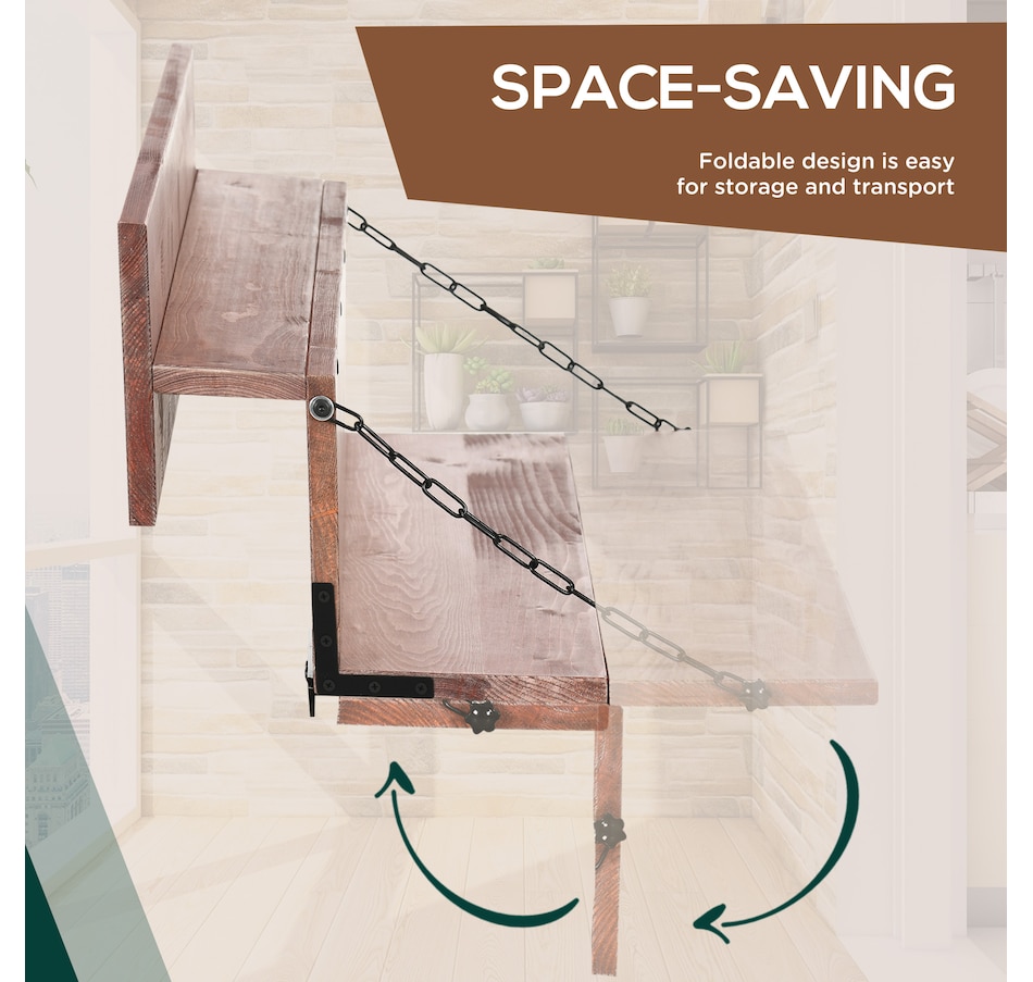 Image 964622_ALTMORE3.jpg, Product 964-622 / Price $84.99, Outsunny Railing Hanging Table from Outsunny on TSC.ca's Home & Garden department