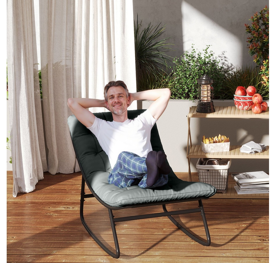 Image 964636_ALTMORE1.jpg, Product 964-636 / Price $154.99, Outsunny Outdoor Rocking Chair with Cushion from Outsunny on TSC.ca's Home & Garden department