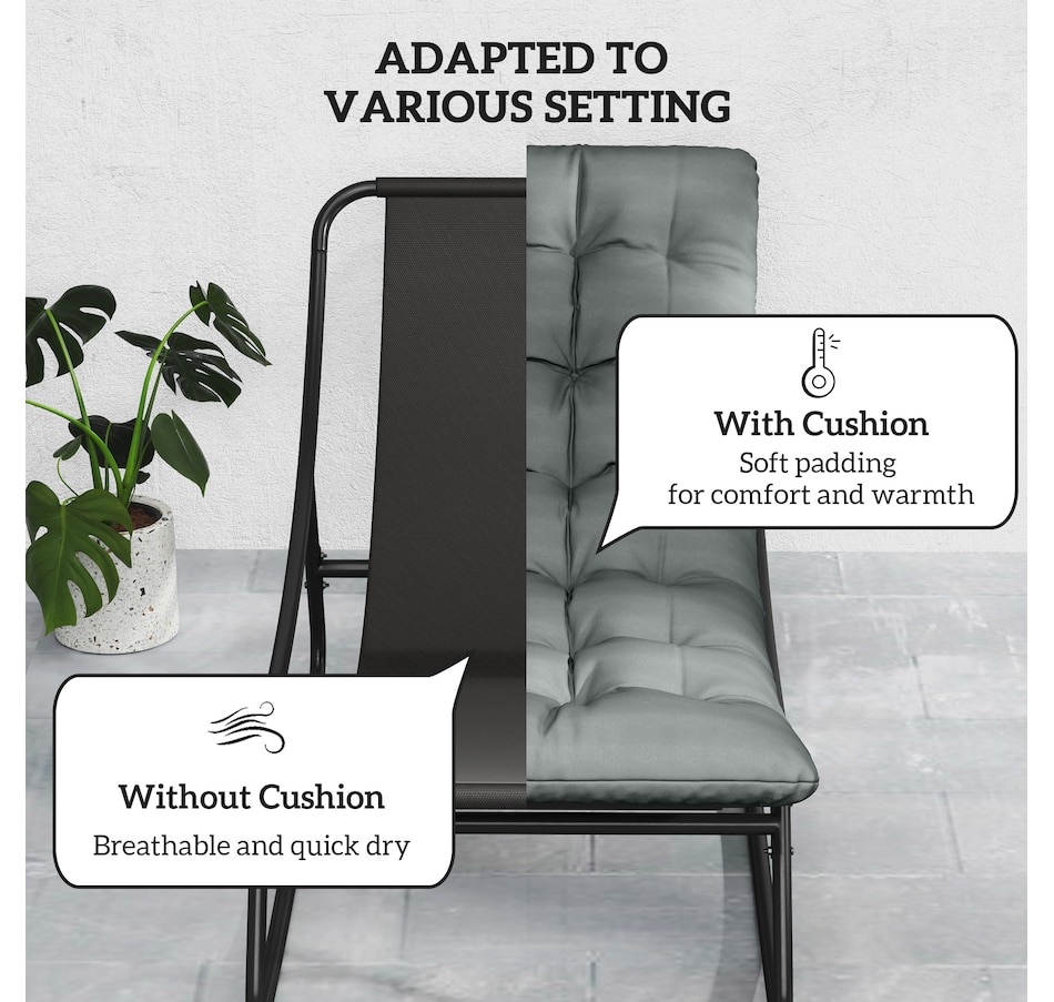 Image 964636_ALTMORE4.jpg, Product 964-636 / Price $154.99, Outsunny Outdoor Rocking Chair with Cushion from Outsunny on TSC.ca's Home & Garden department