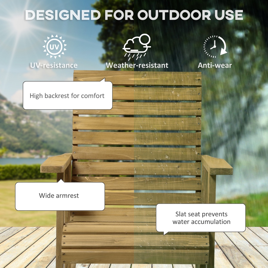 Image 964648_ALTMORE5.jpg, Product 964-648 / Price $129.99, Outsunny Outdoor Rocking Chair Wooden Rocking Chair, Light Brown from Outsunny on TSC.ca's Home & Garden department