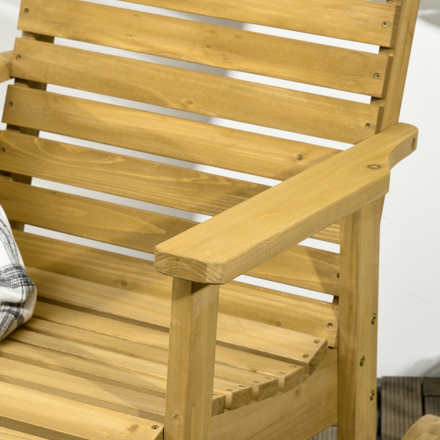 Image 964648_ALTMORE6.jpg, Product 964-648 / Price $129.99, Outsunny Outdoor Rocking Chair Wooden Rocking Chair, Light Brown from Outsunny on TSC.ca's Home & Garden department