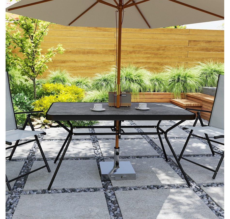 Image 964649_ALTMORE7.jpg, Product 964-649 / Price $204.99, Outsunny Rectangle Outdoor Dining Table for 6, 55" x 31.5" x 28", Grey from Outsunny on TSC.ca's Home & Garden department