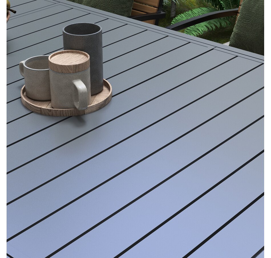 Image 964653_ALTMORE8.jpg, Product 964-653 / Price $459.99, Outsunny Expandable Patio Table for 6-8 People, Aluminum, Charcoal Grey from Outsunny on TSC.ca's Home & Garden department