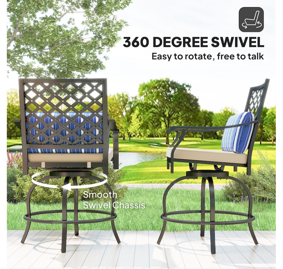 Image 964656_ALTMORE3.jpg, Product 964-656 / Price $309.99, Outsunny Outdoor Bar Stools Set of 2 from Outsunny on TSC.ca's Home & Garden department