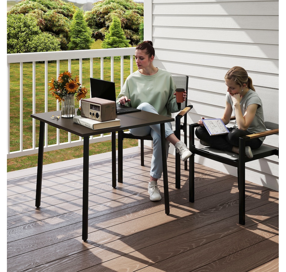 Image 964657_ALTMORE1.jpg, Product 964-657 / Price $141.99, Outsunny 31.5" Aluminium Patio Table with Umbrella Hole from Outsunny on TSC.ca's Home & Garden department