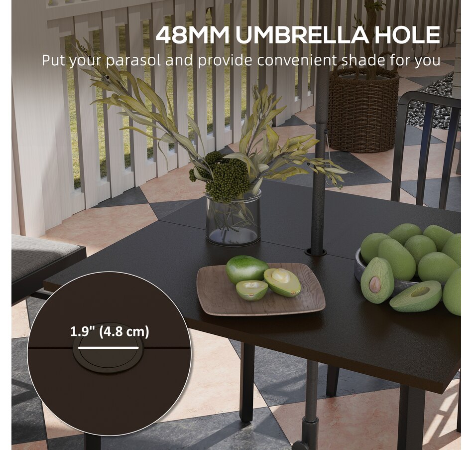 Image 964657_ALTMORE3.jpg, Product 964-657 / Price $141.99, Outsunny 31.5" Aluminium Patio Table with Umbrella Hole from Outsunny on TSC.ca's Home & Garden department