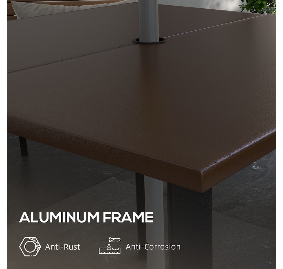 Image 964657_ALTMORE4.jpg, Product 964-657 / Price $141.99, Outsunny 31.5" Aluminium Patio Table with Umbrella Hole from Outsunny on TSC.ca's Home & Garden department