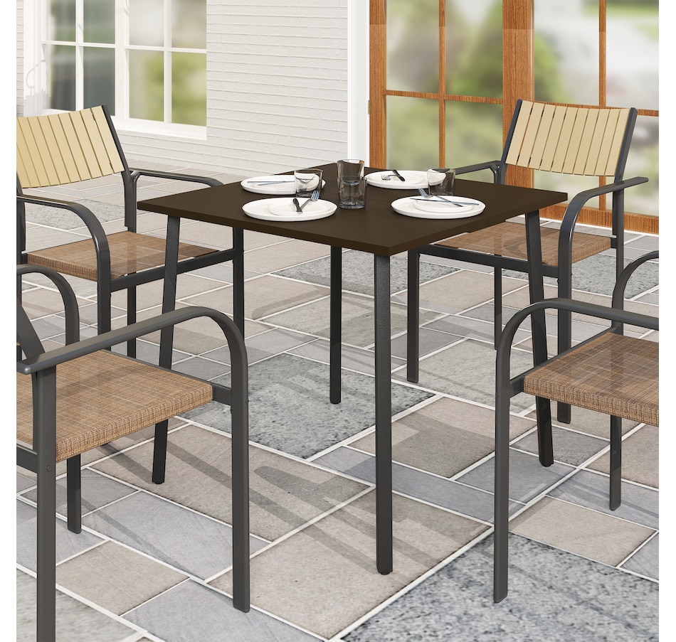 Image 964657_ALTMORE8.jpg, Product 964-657 / Price $141.99, Outsunny 31.5" Aluminium Patio Table with Umbrella Hole from Outsunny on TSC.ca's Home & Garden department