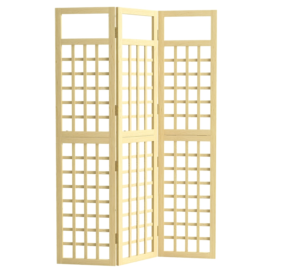 Image 964661.png, Product 964-661 / Price $89.99, Outsunny 3 Panel Outdoor Wood Privacy Screen, Room Divider, Natural Wood from Outsunny on TSC.ca's Home & Garden department