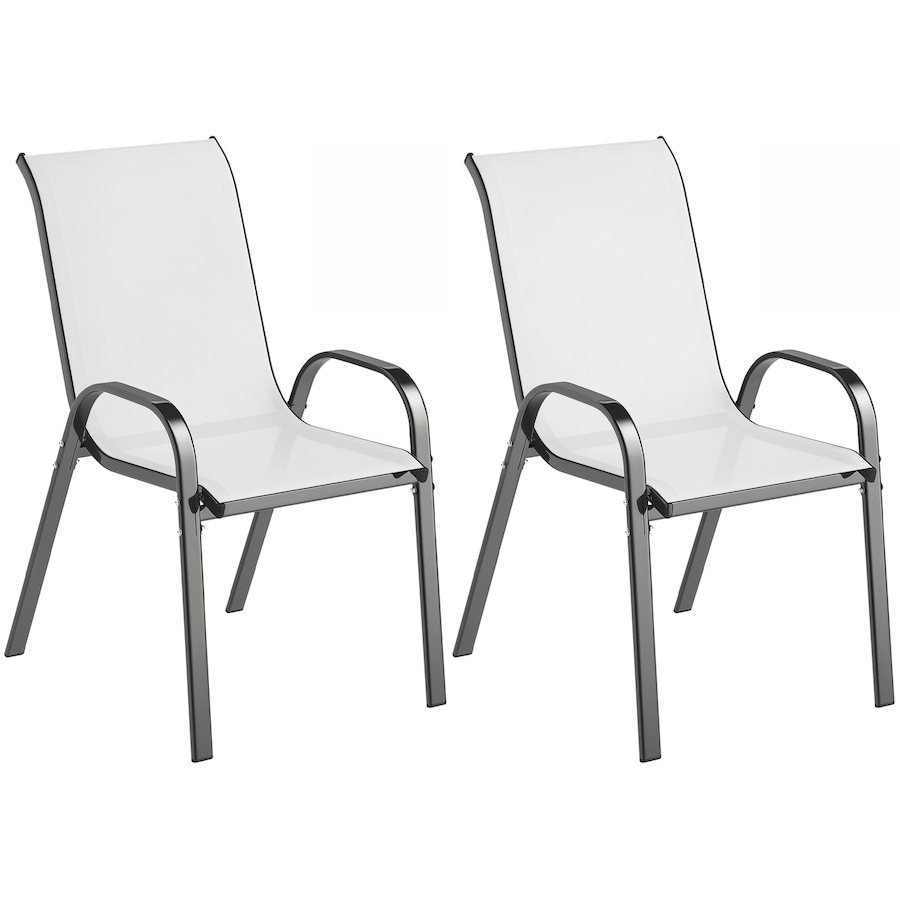 Image 964666.jpg, Product 964-666 / Price $89.99, Outsunny Set of 2 Outdoor Patio Dining Chairs Stackable Lawn Chairs, Grey from Outsunny on TSC.ca's Home & Garden department