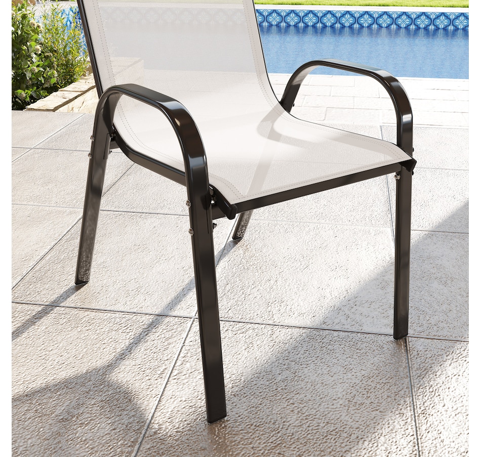Image 964666_ALTMORE7.jpg, Product 964-666 / Price $89.99, Outsunny Set of 2 Outdoor Patio Dining Chairs Stackable Lawn Chairs, Grey from Outsunny on TSC.ca's Home & Garden department