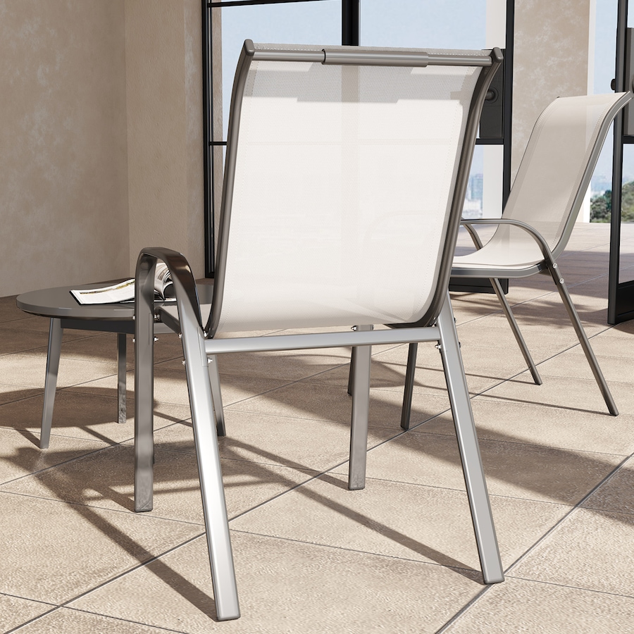 Image 964666_ALTMORE8.jpg, Product 964-666 / Price $89.99, Outsunny Set of 2 Outdoor Patio Dining Chairs Stackable Lawn Chairs, Grey from Outsunny on TSC.ca's Home & Garden department