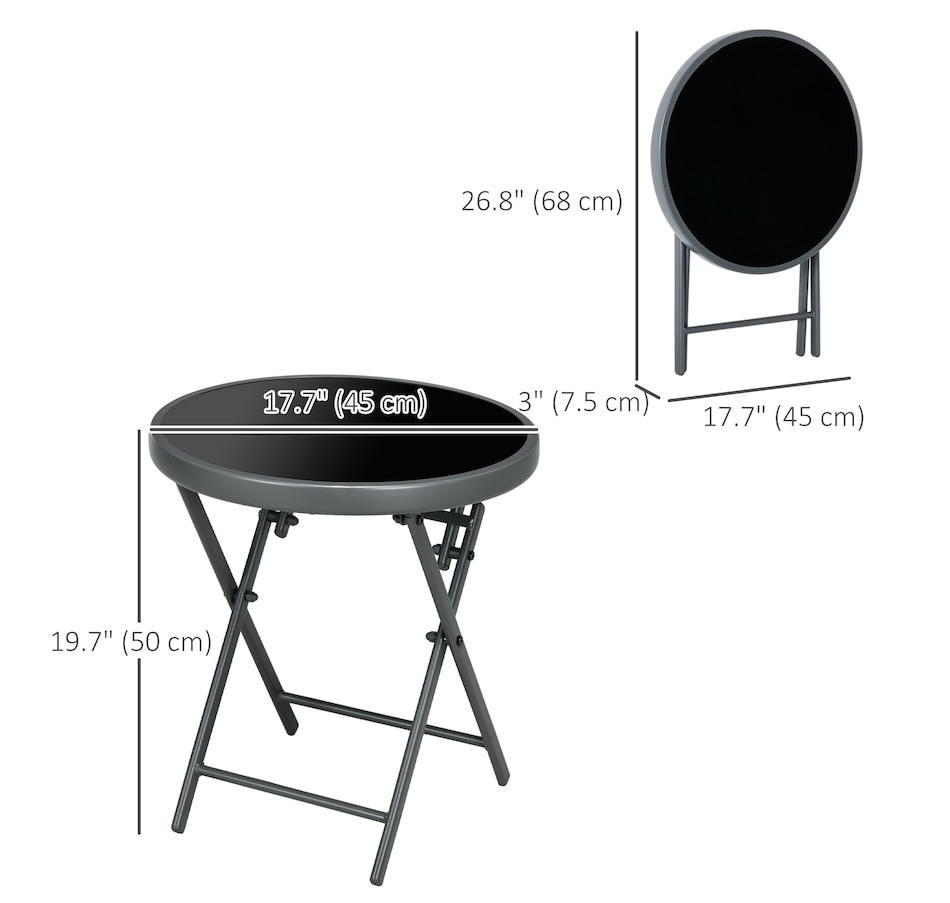 Image 964688_ALTMORE10.jpg, Product 964-688 / Price $51.99, Outsunny 18" Outdoor Round Folding Table from Outsunny on TSC.ca's Home & Garden department