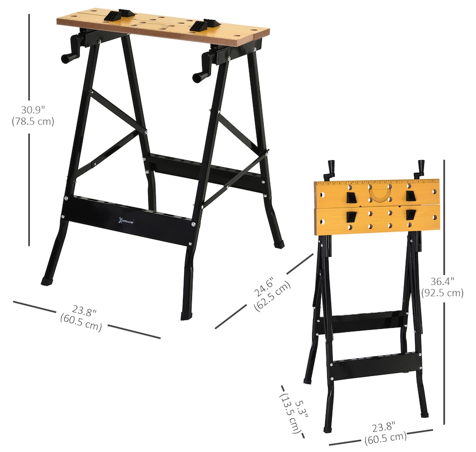 Image 964698_ALTMORE2.jpg, Product 964-698 / Price $52.99, DURHAND 220 Lbs Capacity Foldable Work Bench Sawhorse from DURHAND on TSC.ca's Home & Garden department