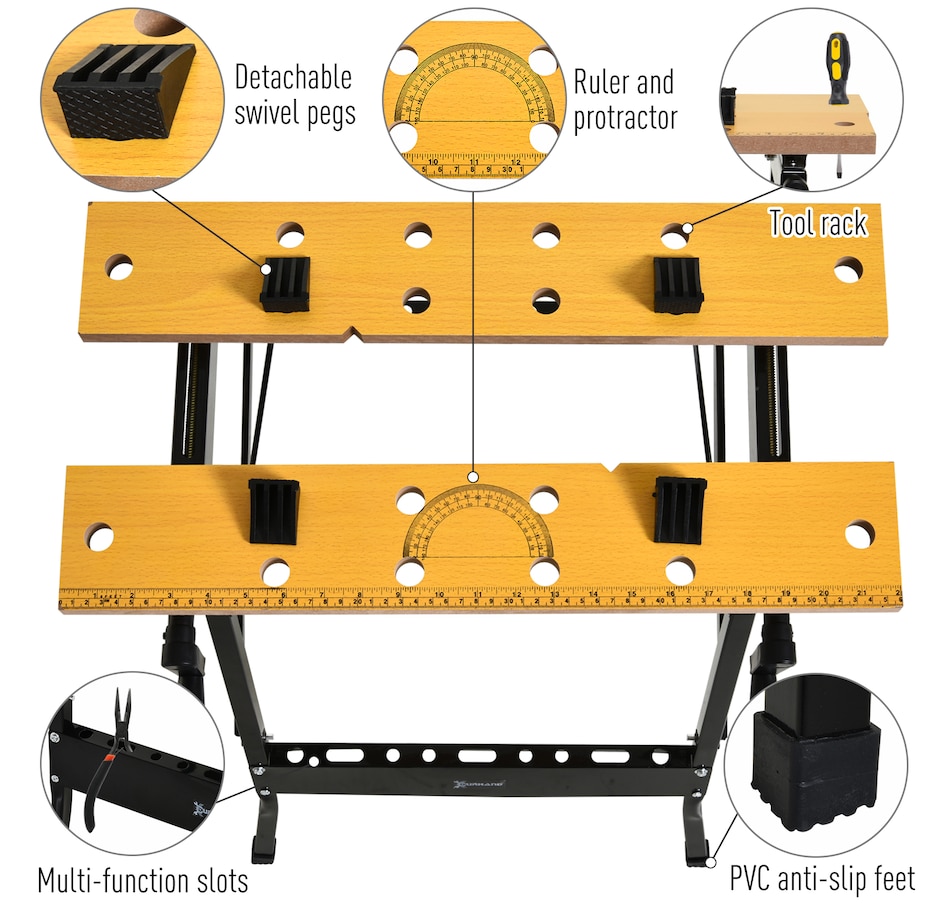Image 964698_ALTMORE3.jpg, Product 964-698 / Price $52.99, DURHAND 220 Lbs Capacity Foldable Work Bench Sawhorse from DURHAND on TSC.ca's Home & Garden department