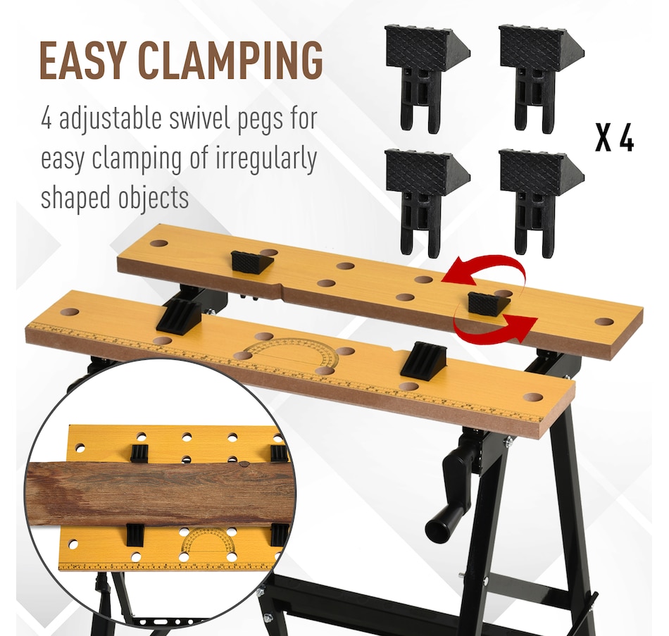 Image 964698_ALTMORE5.jpg, Product 964-698 / Price $52.99, DURHAND 220 Lbs Capacity Foldable Work Bench Sawhorse from DURHAND on TSC.ca's Home & Garden department