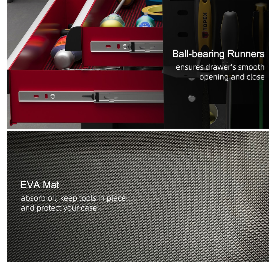 Image 964701_ALTMORE6.jpg, Product 964-701 / Price $189.99, HOMCOM Rolling Tool Cart 330 LBS Steel Utility Cart with Drawers Black from HOMCOM on TSC.ca's Home & Garden department