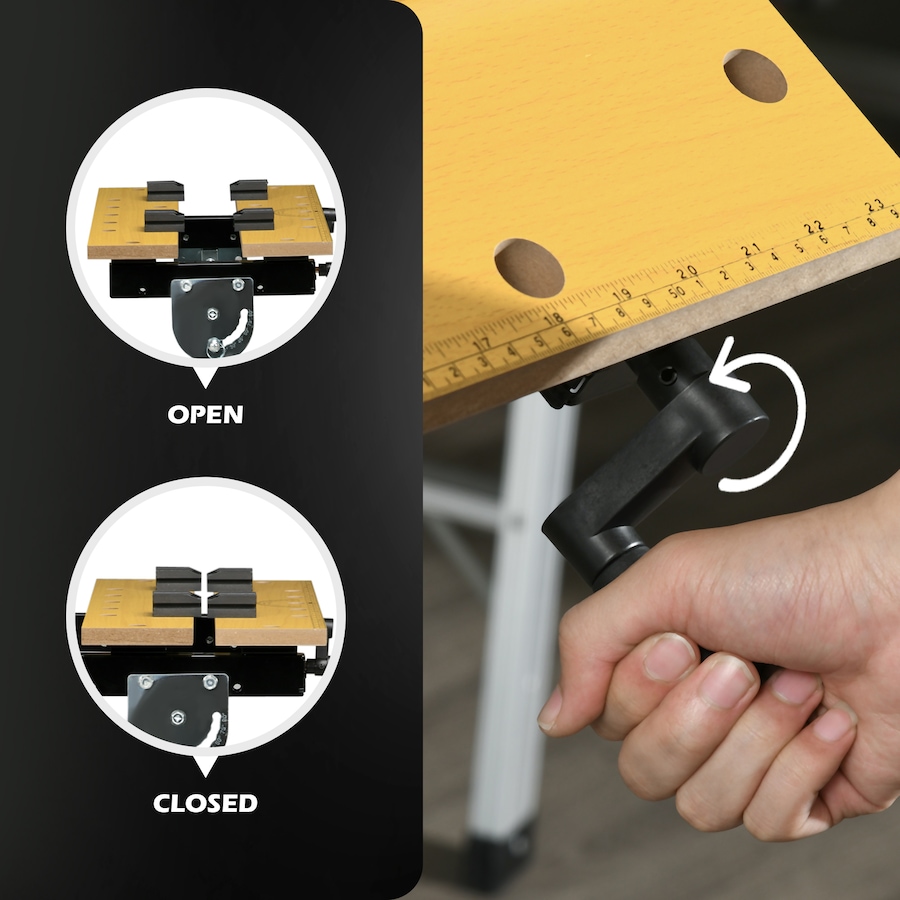 Image 964709_ALTMORE5.jpg, Product 964-709 / Price $66.99, HOMCOM Workbench Wood Cutting Sawhorse With Movable Pegs from HOMCOM on TSC.ca's Home & Garden department