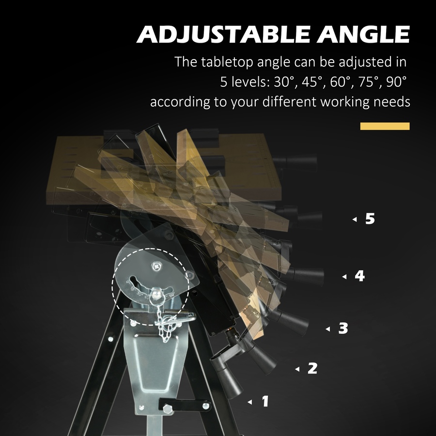 Image 964709_ALTMORE7.jpg, Product 964-709 / Price $66.99, HOMCOM Workbench Wood Cutting Sawhorse With Movable Pegs from HOMCOM on TSC.ca's Home & Garden department