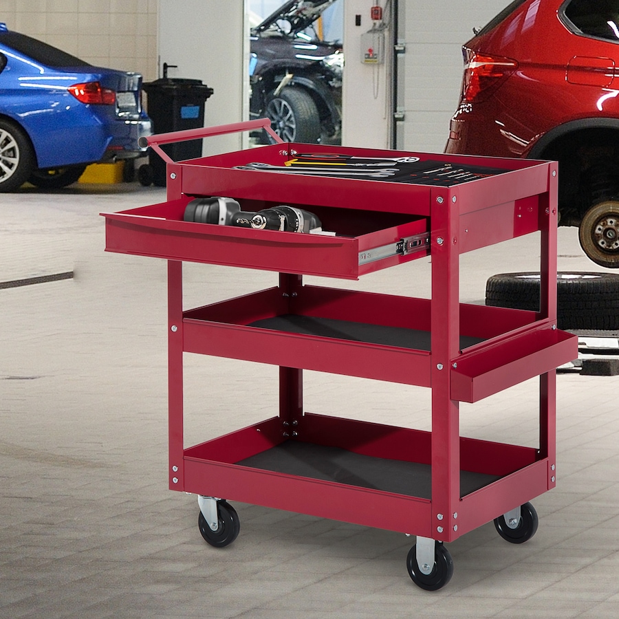 Image 964712_ALTMORE1.jpg, Product 964-712 / Price $149.99, HOMCOM 3 Tray Rolling Tool Cart With Drawer from HOMCOM on TSC.ca's Home & Garden department