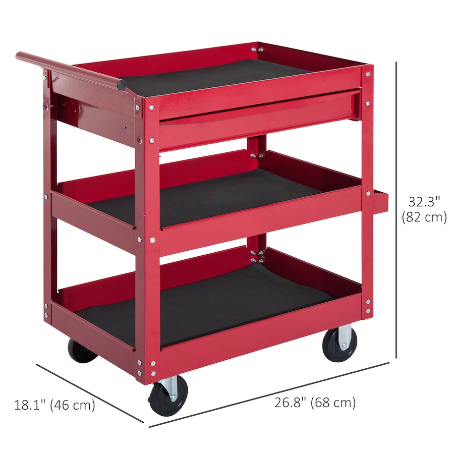 Image 964712_ALTMORE2.jpg, Product 964-712 / Price $149.99, HOMCOM 3 Tray Rolling Tool Cart With Drawer from HOMCOM on TSC.ca's Home & Garden department
