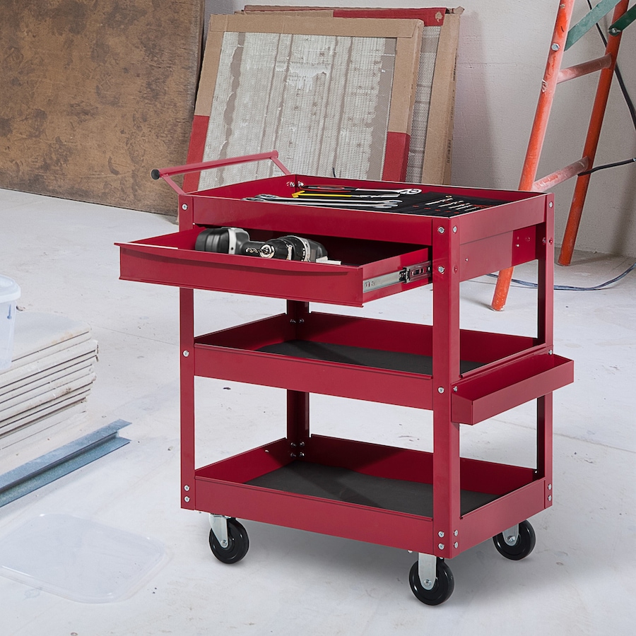 Image 964712_ALTMORE7.jpg, Product 964-712 / Price $149.99, HOMCOM 3 Tray Rolling Tool Cart With Drawer from HOMCOM on TSC.ca's Home & Garden department