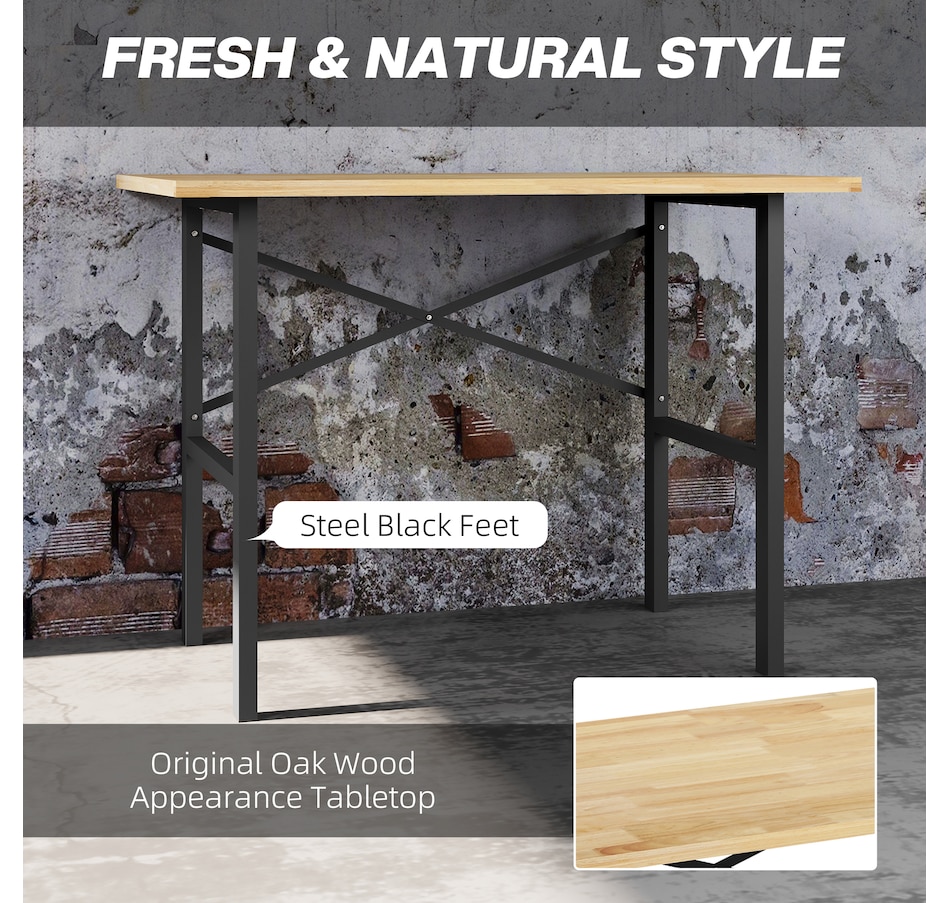 Image 964715_ALTMORE3.jpg, Product 964-715 / Price $229.99, HOMCOM 46" Work bench Table Oak Wood Top, Heavy-Duty Steel Work Table from HOMCOM on TSC.ca's Home & Garden department