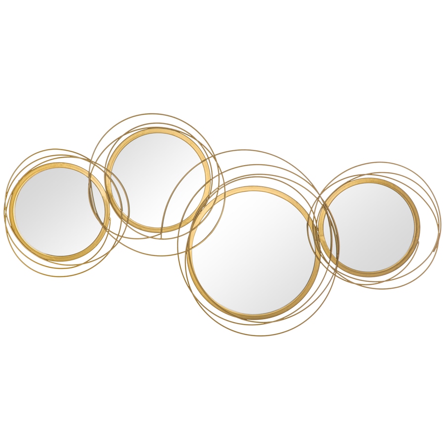 Image 964728.jpg, Product 964-728 / Price $92.99, HOMCOM Metal Wall Art Mirror Decor Modern Wall Sculpture, Gold from HOMCOM on TSC.ca's Home & Garden department