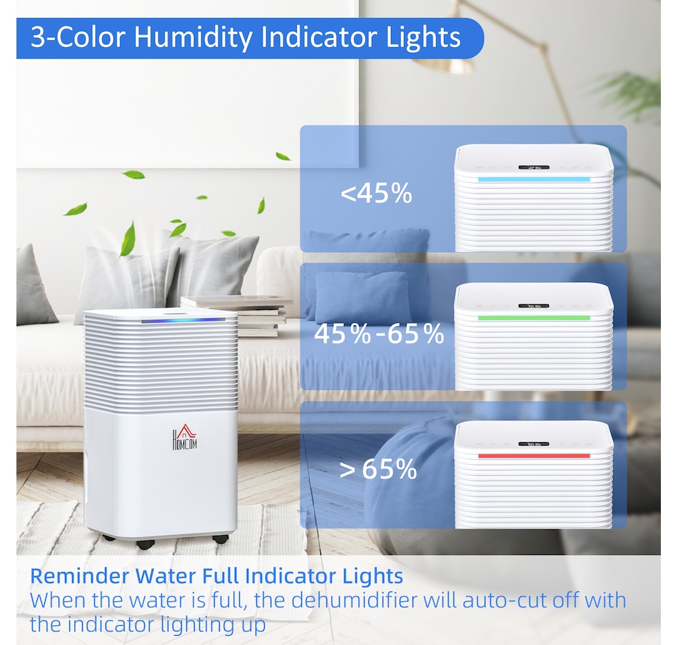 Image 964731_ALTMORE8.jpg, Product 964-731 / Price $179.99, HOMCOM 1260 sq. Ft 21pt Portable Quiet Dehumidifier with 3 Modes, White from HOMCOM on TSC.ca's Kitchen department