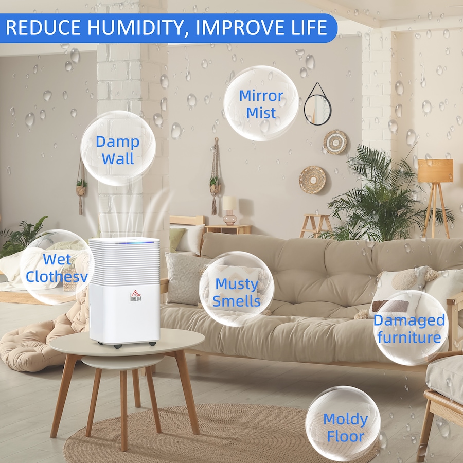 Image 964734_ALTMORE7.jpg, Product 964-734 / Price $169.99, HOMCOM 1500 sq.Ft Portable Quiet Dehumidifier with 3 Modes from HOMCOM on TSC.ca's Kitchen department