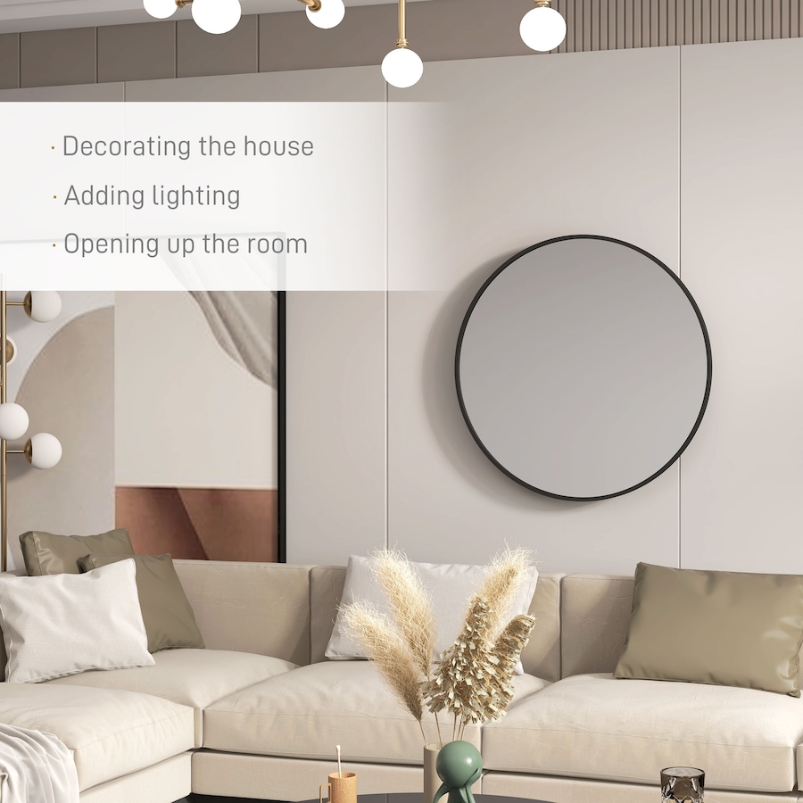 Image 964735_ALTMORE11.jpg, Product 964-735 / Price $64.99 - $134.99, HOMCOM Bathroom Mirror for Wall, Round Mirror for Living Room Bedroom from HOMCOM on TSC.ca's Home & Garden department