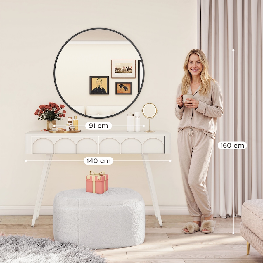 Image 964735_ALTMORE18.jpg, Product 964-735 / Price $64.99 - $134.99, HOMCOM Bathroom Mirror for Wall, Round Mirror for Living Room Bedroom from HOMCOM on TSC.ca's Home & Garden department