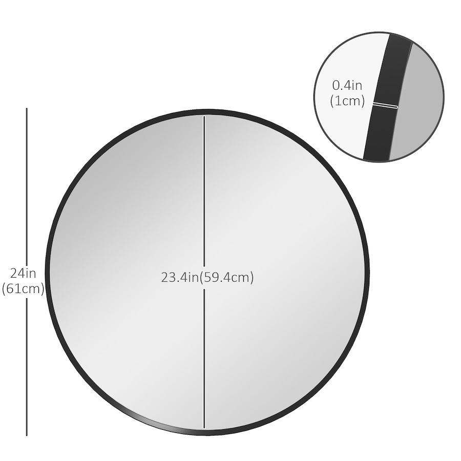 Image 964735_ALTMORE2.jpg, Product 964-735 / Price $64.99 - $134.99, HOMCOM Bathroom Mirror for Wall, Round Mirror for Living Room Bedroom from HOMCOM on TSC.ca's Home & Garden department