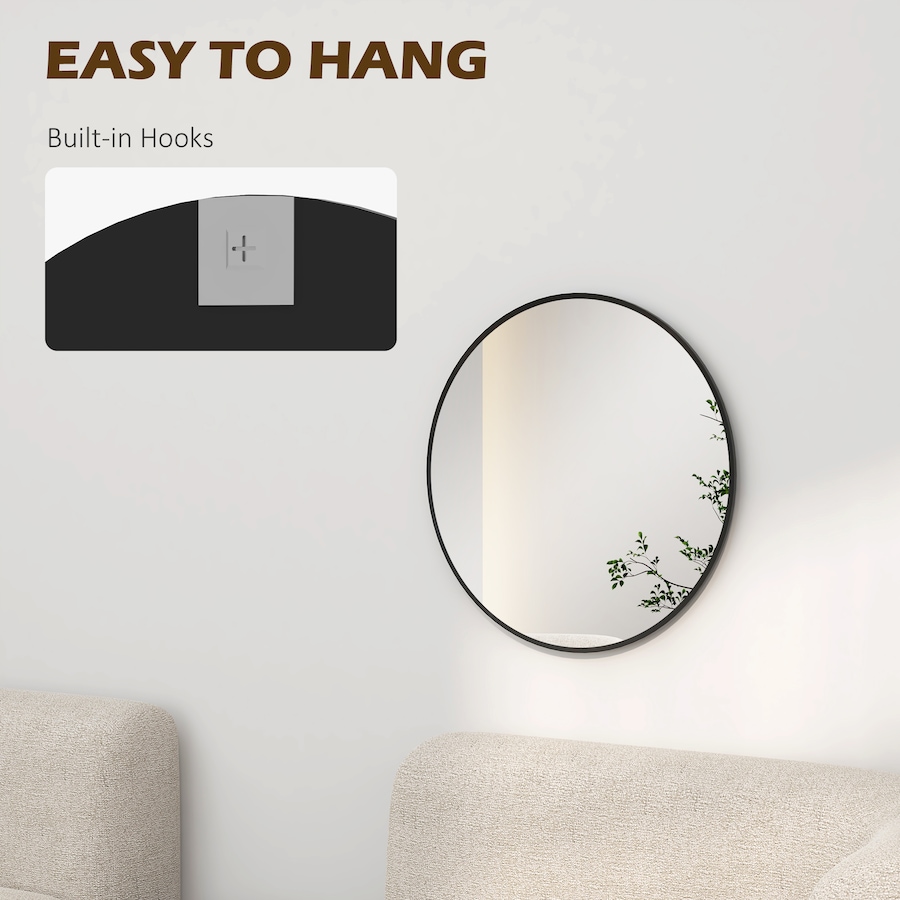Image 964735_ALTMORE5.jpg, Product 964-735 / Price $64.99 - $134.99, HOMCOM Bathroom Mirror for Wall, Round Mirror for Living Room Bedroom from HOMCOM on TSC.ca's Home & Garden department