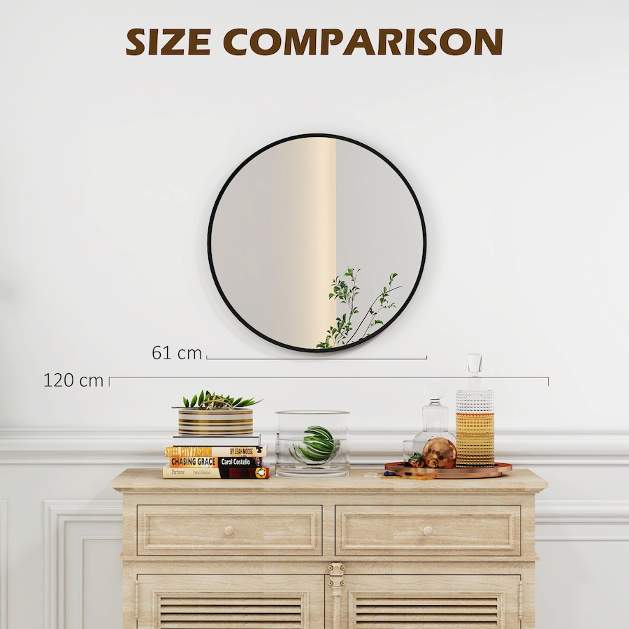 Image 964735_ALTMORE6.jpg, Product 964-735 / Price $64.99 - $134.99, HOMCOM Bathroom Mirror for Wall, Round Mirror for Living Room Bedroom from HOMCOM on TSC.ca's Home & Garden department