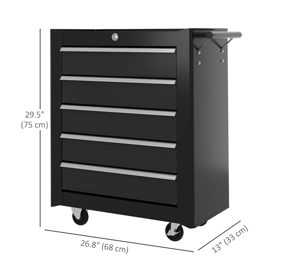 Image 964738_ALTMORE2.jpg, Product 964-738 / Price $249.99, HOMCOM 5 Drawer Lockable Steel Tool Chest With Handle from HOMCOM on TSC.ca's Home & Garden department