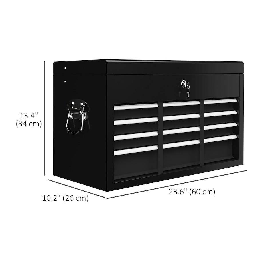 Image 964739_ALTMORE10.jpg, Product 964-739 / Price $137.99 - $139.99, HOMCOM 6 Drawer 24" Metal Tool Box with Top Case, Ball Bearing Slides from HOMCOM on TSC.ca's Home & Garden department