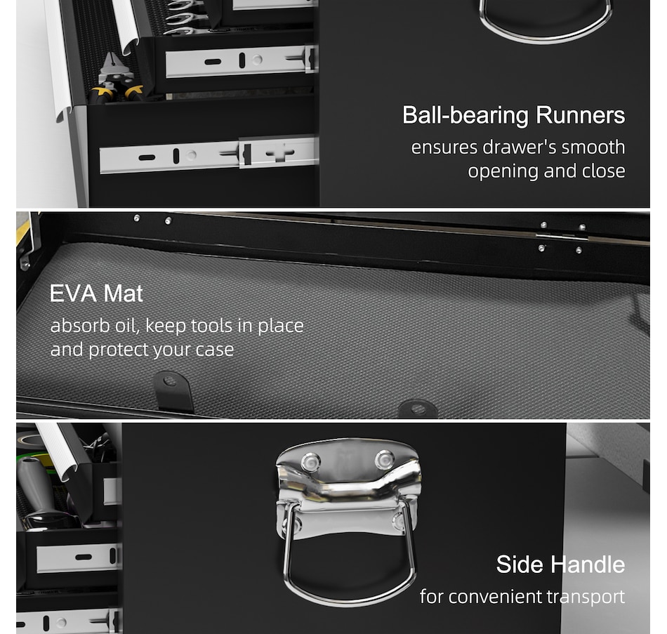 Image 964739_ALTMORE13.jpg, Product 964-739 / Price $137.99 - $139.99, HOMCOM 6 Drawer 24" Metal Tool Box with Top Case, Ball Bearing Slides from HOMCOM on TSC.ca's Home & Garden department