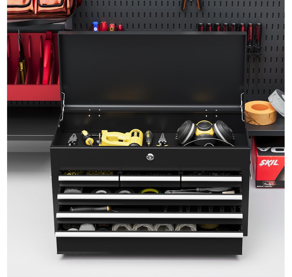Image 964739_ALTMORE15.jpg, Product 964-739 / Price $137.99 - $139.99, HOMCOM 6 Drawer 24" Metal Tool Box with Top Case, Ball Bearing Slides from HOMCOM on TSC.ca's Home & Garden department