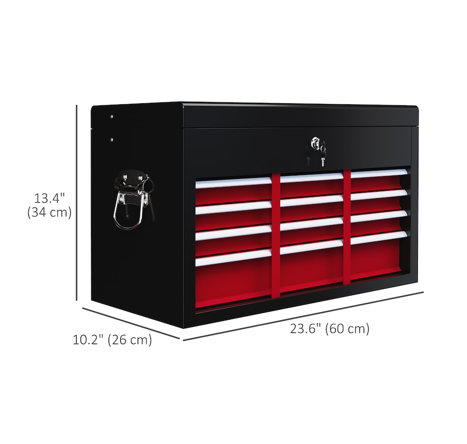 Image 964739_ALTMORE2.jpg, Product 964-739 / Price $137.99 - $139.99, HOMCOM 6 Drawer 24" Metal Tool Box with Top Case, Ball Bearing Slides from HOMCOM on TSC.ca's Home & Garden department